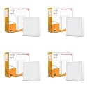 wipro Garnet 6W Rimless Square LED Surface Panel | Neutral White Light (4000K) | Elegant Rimless Design for Wider Spread of Light | Surface Mounted LED Down Light for Ceiling | Pack of 4