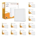wipro Garnet 6W Rimless Square LED Surface Panel | Warm White Light (2700K) | Elegant Rimless Design for Wider Spread of Light | Surface Mounted LED Down Light for Ceiling | Pack of 12