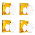 wipro Garnet 6W Round LED Wave Infinity Panel | Neutral White Light (4000K) | Rimless Panel with Ultra-Slim Design | Recessed Down Light for False Ceiling | Cutout - 100mm | Pack of 4