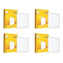 wipro Garnet 6W Square LED Wave Infinity Panel | Warm White Light (2700K) | Rimless Panel with Ultra-Slim Design | Recessed Down Light for False Ceiling | Cutout - 100x100mm | Pack of 4