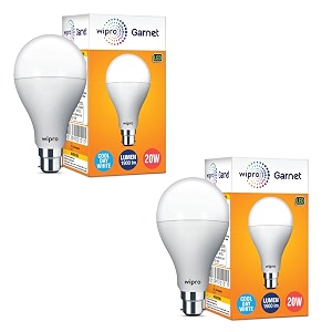 wipro Garnet Base B22D 20-Watt LED Bulb