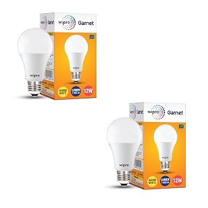 wipro Garnet Base E27 12-Watt LED Bulb
