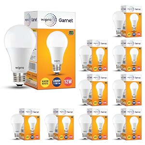 wipro Garnet Base E27 12-Watt LED Bulb