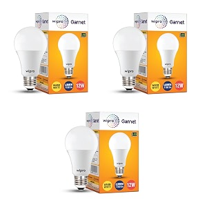 wipro Garnet Base E27 12-Watt LED Bulb