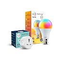 Wipro Smart Home Combo 10Amp Smart Plug & 12.5 W Smart Wi Fi LED Bulb with Music Sync | Suitable For Bedroom, Hall, Kitchen | Alexa & Google Assistant Enabled | 1 B22 Smart Bulb, 1 Smart Plug