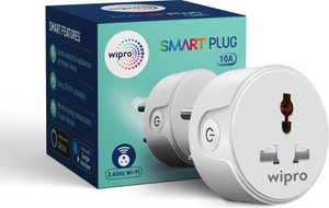 wipro wi-fi smart plug with universal socket white smart plug
