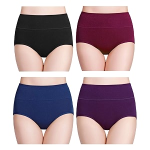 wirarpa women39s cotton underwear high waist full coverage brief panty multipack