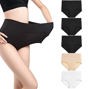 wirarpa women39s cotton underwear high waist full coverage brief panty multipack