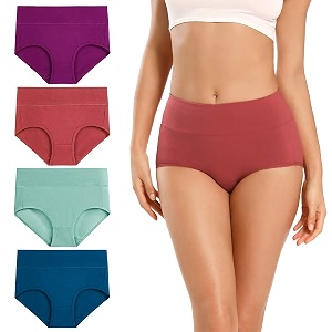 wirarpa women39s cotton underwear high waist full coverage brief panty multipack