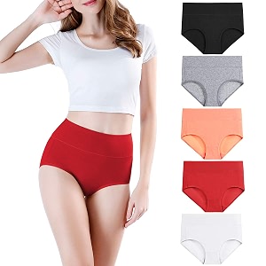 wirarpa women39s cotton underwear high waist full coverage brief panty multipack