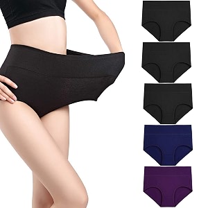 wirarpa women39s cotton underwear high waist full coverage brief panty multipack