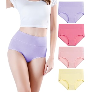 wirarpa women39s cotton underwear high waist full coverage brief panty multipack