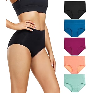 wirarpa women39s cotton underwear high waist full coverage brief panty multipack