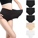 wirarpa Women's Cotton Underwear High Waist Full Coverage Brief Panty Multipack