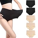 wirarpa Women's Cotton Underwear High Waist Full Coverage Brief Panty Multipack