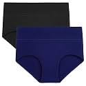 wirarpa Women's Cotton Underwear High Waist Full Coverage Brief Panty Multipack