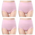 wirarpa Women's Cotton Underwear High Waist Full Coverage Brief Panty Multipack