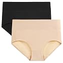 wirarpa Women's Cotton Underwear High Waist Full Coverage Brief Panty Multipack