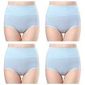 wirarpa Women's Cotton Underwear High Waist Full Coverage Brief Panty Multipack