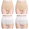 wirarpa Women's Cotton Underwear High Waist Full Coverage Brief Panty Multipack