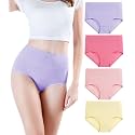 wirarpa Women's Cotton Underwear High Waist Full Coverage Brief Panty Multipack
