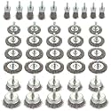 Wire Brush for Drill 40 Pack, Carbon Steel Wire Wheel for Drill with 1/4 Inch Hex Shank, Wire Brushes for Cleaning Rust, Drill Brush Attachments for Cleaning, Rust Removal and Paint Stripping