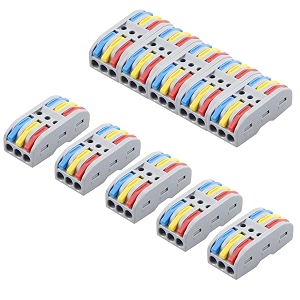 wire clip connector universal connection terminals circuit inline splices electric connectors quick connect amp freely assemble electrical splicing kit for compact 3 in 3 out 50