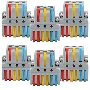 wire clip connector universal connection terminals circuit inline splices electric connectors quick connect amp freely assemble electrical splicing kit for compact 3 in 6 out 50
