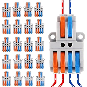 wire clip connector universal connection terminals circuit inline splices electric connectors quick connect amp freely assemble electrical splicing kit for compact 2 in 4 out 25