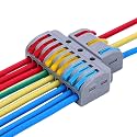 Wire Clip Connector, Universal Connection Terminals, Circuit Inline Splices Electric Connectors, Quick Connect & Freely Assemble Electrical Splicing Kit for Compact (3 In 9 Out, 1)