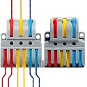 Wire Clip Connector, Universal Connection Terminals, Circuit Inline Splices Electric Connectors, Quick Connect &amp; Freely Assemble Electrical Splicing Kit for Compact (3 In 6 Out, 1)