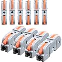 Wire Clip Connector, Universal Connection Terminals, Circuit Inline Splices Electric Connectors, Quick Connect &amp; Freely Assemble Electrical Splicing Kit for Compact (1 In 1 Out, 10)