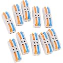 Wire Clip Connector, Universal Connection Terminals, Circuit Inline Splices Electric Connectors, Quick Connect &amp; Freely Assemble Electrical Splicing Kit for Compact (2 In 2 Out, 25)