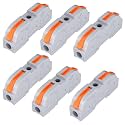 Wire Clip Connector, Universal Connection Terminals, Circuit Inline Splices Electric Connectors, Quick Connect & Freely Assemble Electrical Splicing Kit for Compact (1 In 1 Out, 5)