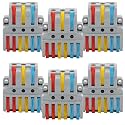 Wire Clip Connector, Universal Connection Terminals, Circuit Inline Splices Electric Connectors, Quick Connect &amp; Freely Assemble Electrical Splicing Kit for Compact (3 In 6 Out, 50)