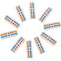 Wire Clip Connector, Universal Connection Terminals, Circuit Inline Splices Electric Connectors, Quick Connect &amp; Freely Assemble Electrical Splicing Kit for Compact (2 In 2 Out, 50)