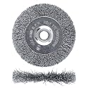 4" Brass Wire Wheel, Brush Wheel for Bench Grinder, 1/2"-5/8" Arbor