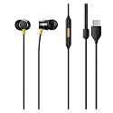 Wired Earphone Buds 3 (Type C) Compatible with Realme Rich Bass, Inline Controls & Ergonomic Earbuds, Deep Bass, Smooth Calling, Clear Sound Quality, Lightweight (Black)