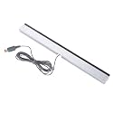 Brrnoo Wired Sensor Bar, Game Wired Infrared Receiver Infrared IR Signal Ray Sensor Bar Wired Receiver Stand for WII Console