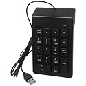 USB Wired 19 Key Numeric Keypad for Finance and Laptop Input