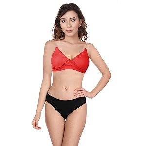 Wirefree Non-Padded T-Shirt Bra Panty Set with