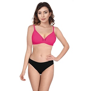 Wirefree Non-Padded Teenager Backless Bra Panty Set
