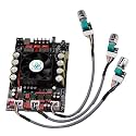Wireless Audio Power Amplifier 220W+220W BT 5.2 Portable Sound Amplifier Module Speaker Amp Board High Power Subwoofer Amplifier for Home Theater Car Audio System Black Metal