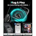 Wireless CarPlay Adapter for Apple, Converts Factory Wired CarPlay to Wireless, Next-Generation 2024 CarPlay Wireless Plug & Play, Compatible with Cars from 2017 Supports Apple iPhone iOS 10+ Grey