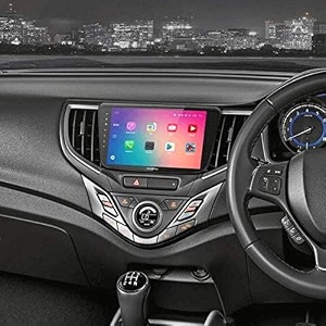 wireless carplay amp stereo auto 9inch 1280p car android display with gorilla glass  android 13  ts-9 processor  4gb amp 64gb framehd camera - compatible with baleno
