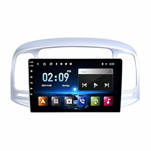 wireless carplay amp stereo auto 9inch 1280p car android display with gorilla glass  android 13  ts-7 processor  2gb amp 32gb framehd camera included - compatible with old verna