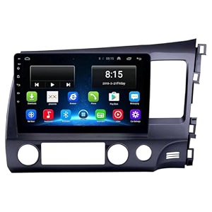 wireless carplay amp stereo auto 9inch 1280p car android display with gorilla glass  android 13  ts-7 processor  2gb amp 32gb framehd camera included - compatible with old civic