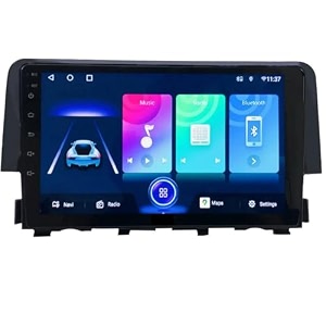 wireless carplay amp stereo auto 9inch 1280p car android display with gorilla glass  android 13  ts-9 processor  4gb amp 64gb framehd camera - compatible with civic new