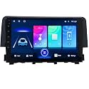 Wireless CarPlay &amp; Stereo Auto 9inch 1280P Car Android Display with Gorilla Glass | Android 13 | TS-9 Processor | 4GB &amp; 64GB +Frame+HD Camera - Compatible with Civic New