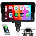Wireless CarPlay for Motorcycle with Carplay and Android Auto GPS Navigation System,5-Inch Waterproof Touchscreen Motorcycle Portable Car Stereo with Dual Bluetooth